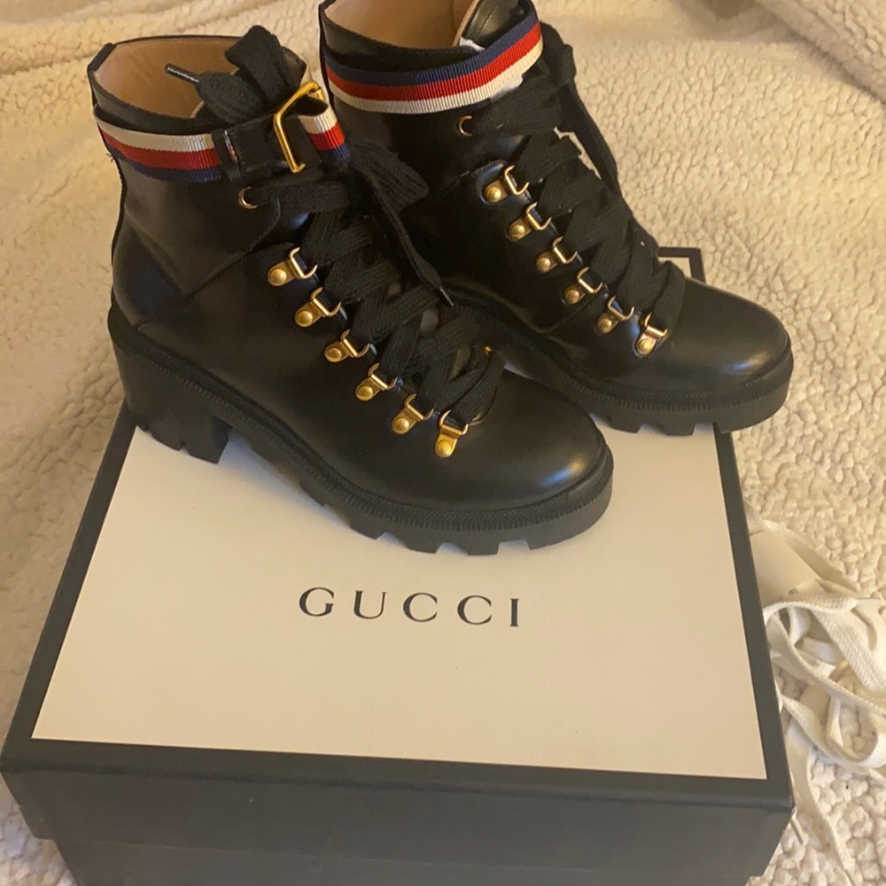 Gucci Magnum Leather Moto Boot